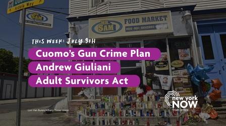 Video thumbnail: New York NOW Cuomo's Gun Crime Plan, Andrew Giuliani, Adult Survivors Act