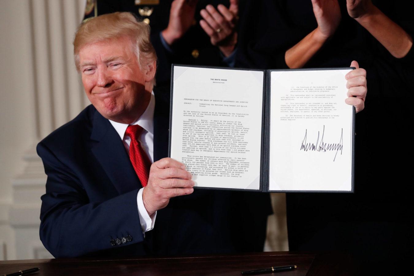 Trump calls for new action, not new money, to tackle opioids