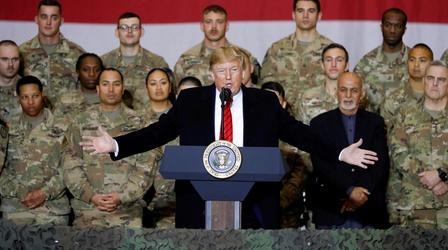Video thumbnail: PBS NewsHour In Afghanistan, Trump says Taliban talks have restarted