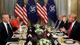 Video thumbnail: PBS NewsHour Trump sets combative tone at NATO with attacks on allies