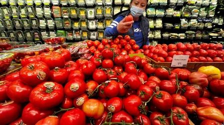 Video thumbnail: PBS NewsHour News Wrap: Report shows new signs of easing inflation
