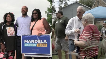 Video thumbnail: Here and Now Ron Johnson, Mandela Barnes and Wisconsin's 2022 Senate Race