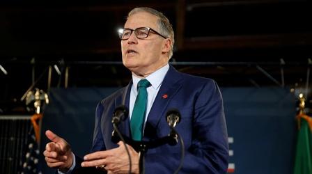 Video thumbnail: PBS NewsHour 2020 Democrats lose Inslee amid rumors of new GOP challenger
