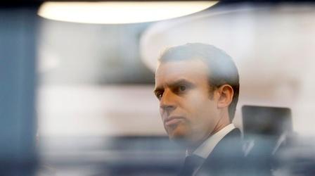 Video thumbnail: PBS NewsHour French candidate Macron targeted by 'massive' hacking attack