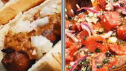 Smoky Carrot Dogs & Grilled Watermelon Salad