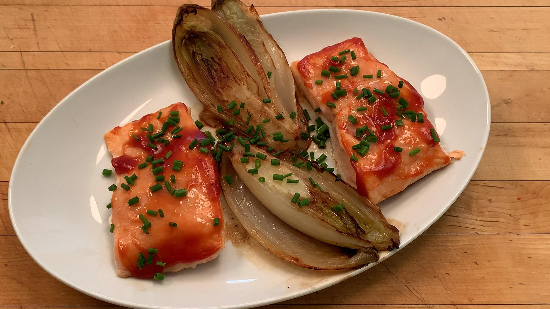 Jacques Pépin Makes Baked Salmon with Sautéed Endive | American Masters ...