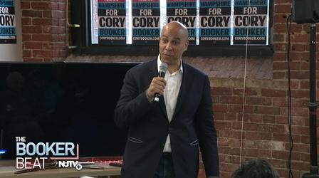 Video thumbnail: NJTV News Booker blasts Trump military action, touts fundraising