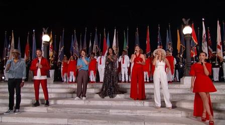 Video thumbnail: A Capitol Fourth Finale Cast Performance of "America the Beautiful"
