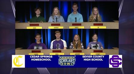 Video thumbnail: Scholars' Bowl Cedar Springs Homeschool vs Sevier County