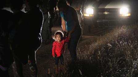 Video thumbnail: PBS NewsHour Toddlers 'eerily quiet,' inconsolable at one migrant shelter