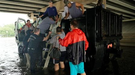 Video thumbnail: PBS NewsHour Texas rescuers work around the clock in unrelenting storm