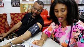 Video thumbnail: PBS NewsHour Even a haircut can prompt a conversation about health care