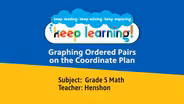 Grade 5 Math #13: Graphing ordered pairs on coordinate plan