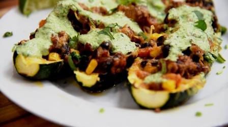Video thumbnail: Johnny on Fire Southwest Zucchini Boats
