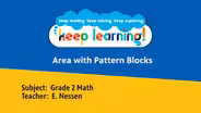 Grade 2 Math Lesson 4: Area with Block Patterns; Numberline