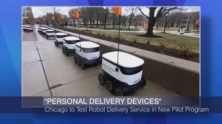 Video thumbnail: Chicago Tonight Chicago OKs Pilot Program of Food Delivery Via Robot