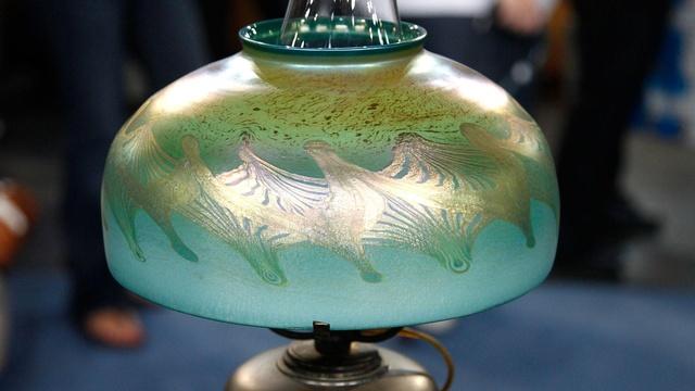 Appraisal: Tiffany Glass & Bronze Table Lamp, ca. 1898