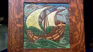 Appraisal: Grueby Pottery Ship Tile, ca.1910