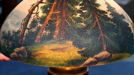 Video thumbnail: Antiques Roadshow Appraisal: Handel Lamp with Painted Shade, ca. 1900