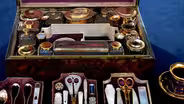 Appraisal: Silver Gilt & Mother Of Pearl Travel Box