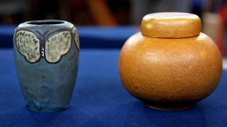 Video thumbnail: Antiques Roadshow Appraisal: Grueby Jar & Rhead Butterfly Vase