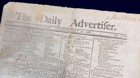 Video thumbnail: Antiques Roadshow Appraisal: 1788 New York Daily Advertiser