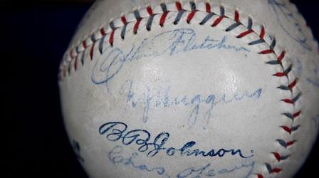 Video thumbnail: Antiques Roadshow Appraisal: Yankees Signed Baseball & Huggins Letters