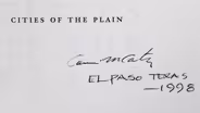 Appraisal: Signed Cormac McCarthy 1st Editions