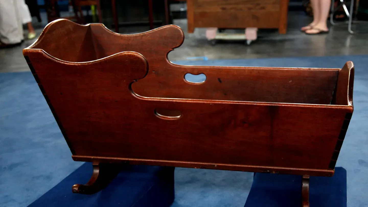 Appraisal: American Walnut Cradle, ca. 1775