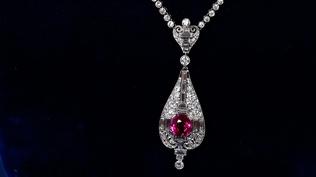 Appraisal: Ruby & Diamond Necklace, ca. 1920