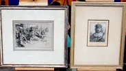 Appraisal: Rembrandt & Whistler Etchings