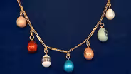 Appraisal: Russian Enamel Egg Necklace, ca. 1910