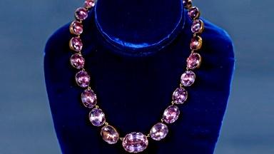 Appraisal: Amethyst Collet Necklace & Gold, Diamond Ring