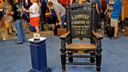 Appraisal: Advertising Chair & Printing Stone, ca. 1885