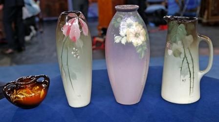 Video thumbnail: Antiques Roadshow Appraisal: Weller Eocean Vases & Owens Utopian Vase