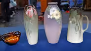 Appraisal: Weller Eocean Vases & Owens Utopian Vase