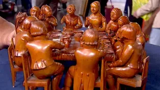 Appraisal: Swedish Folk Art Wedding Party Carving, ca. 1826