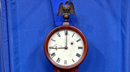 Video thumbnail: Antiques Roadshow Appraisal: Horace Tifft Banjo Clock, ca. 1840