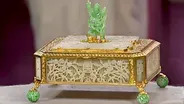 Appraisal: Edward Farmer Jade and Gold Box