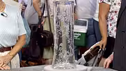 Appraisal: Russian Engraved Crystal Vase