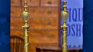 Appraisal: Chippendale Brass Andirons