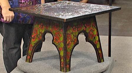 Video thumbnail: Antiques Roadshow Appraisal: Pyrography Plant Stand & Table