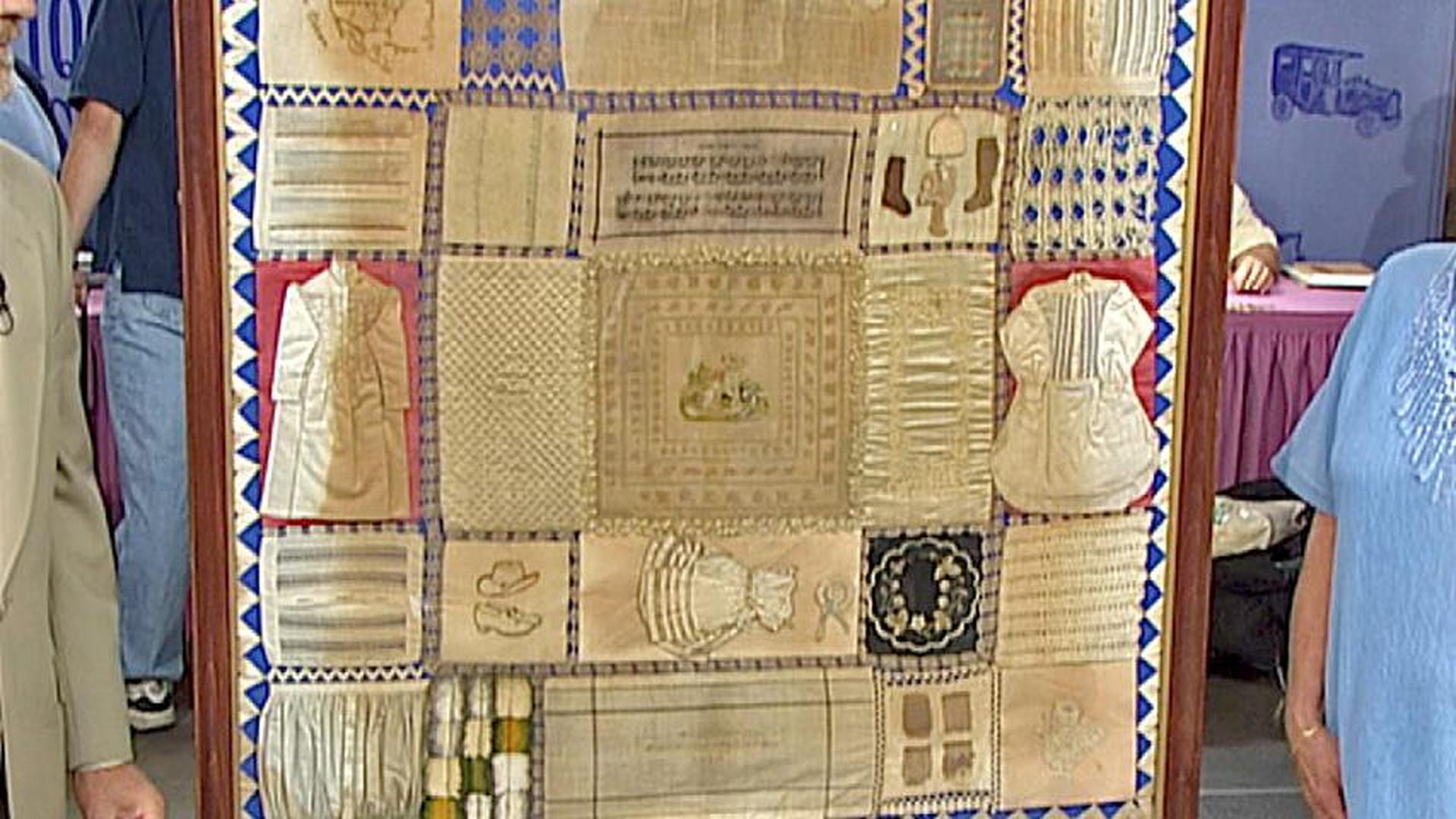 Appraisal 1879 English Needlework Sampler Antiques Roadshow ALL ARTS