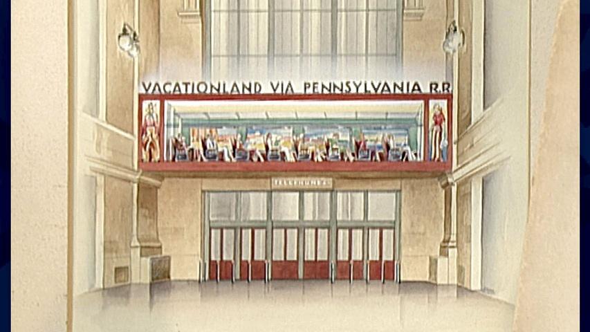 Antiques Roadshow Appraisal R Loewy Railroad Renderings Season 18   Mezzanine 944 