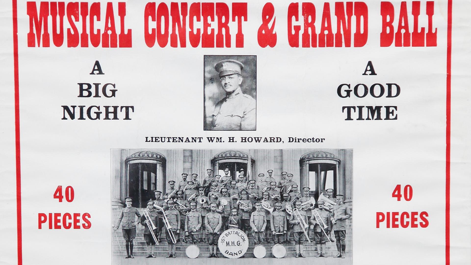 Appraisal: WWI African American Band Poster & Photo, ca. 191