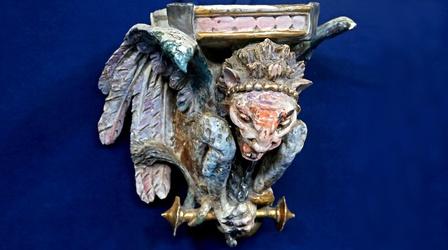 Video thumbnail: Antiques Roadshow Appraisal: Gargoyle Pottery Wall Bracket, ca. 1880