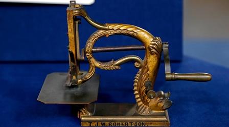 Video thumbnail: Antiques Roadshow Appraisal: 1855 Sewing Machine Patent Model