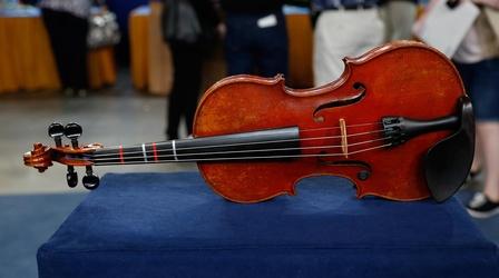 Video thumbnail: Antiques Roadshow Appraisal: Sartory Bow & German Violin
