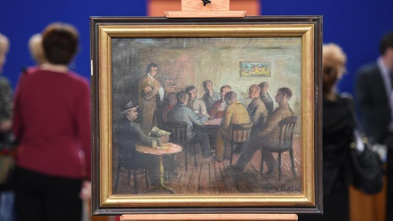 Chess Game, 1890, Oil Painting, Framed