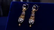 Appraisal: French Egyptian Revival Earrings, ca. 1890